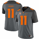 Tennessee Volunteers 11 Joshua Dobbs Gray Nike College Football Jersey Dzhi,baseball caps,new era cap wholesale,wholesale hats